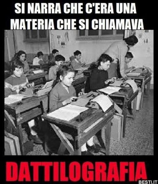 STENO  E  DATTILO,  MATERIE  SCOLASTICHE  DI  UNA  VOLTA